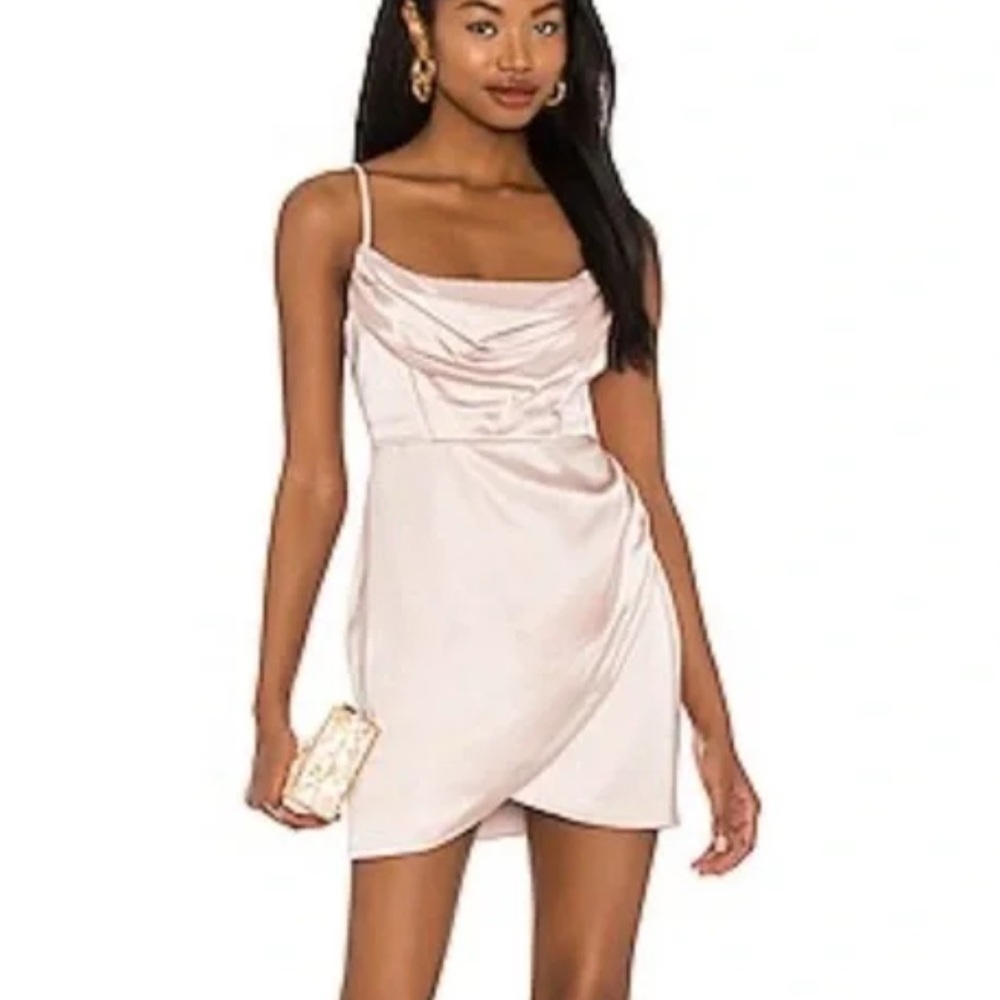 Nookie Blush Draped Mini Dress